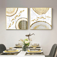 Nordic light luxury hanging painting Year after Year with Fish Nine Fish Painting Modern Decorative Wall Art for Restaurant Dining Room Entrance Corridor Decorative Painting