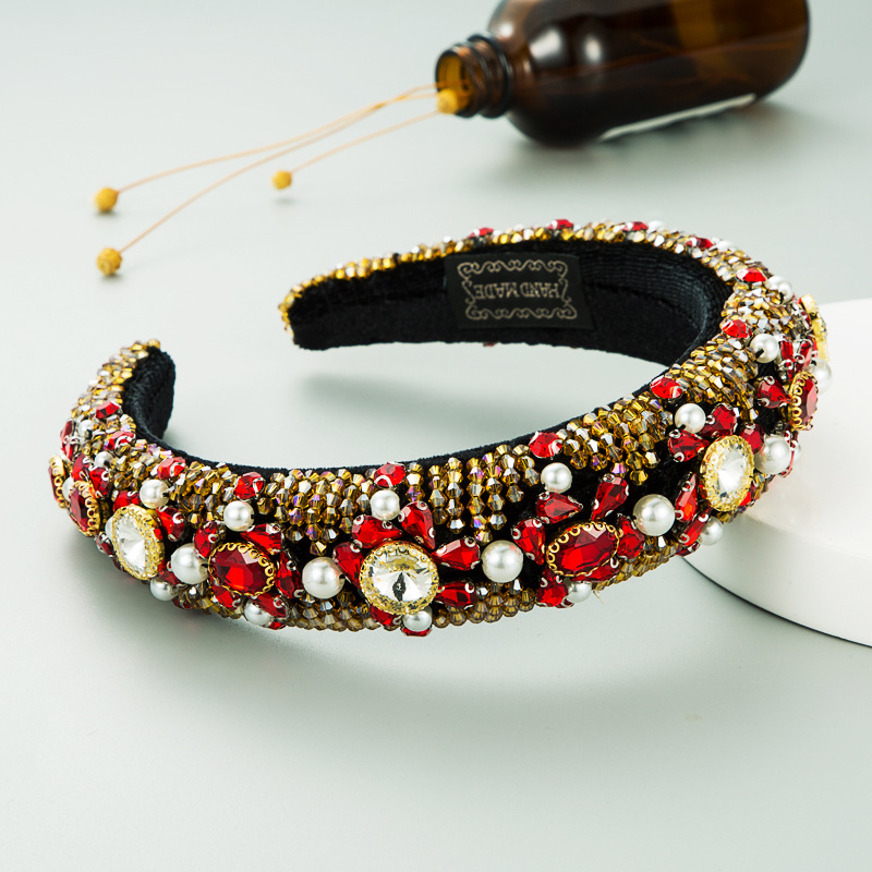 Diadema De Perlas Con Cuentas De Cristal display picture 3