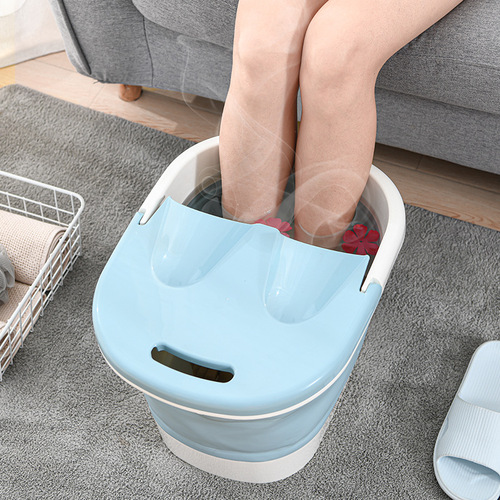 Thickened and heightened folding foot bath plastic foot bath bucket foot bath massage foot bath bucket household adult foot bath