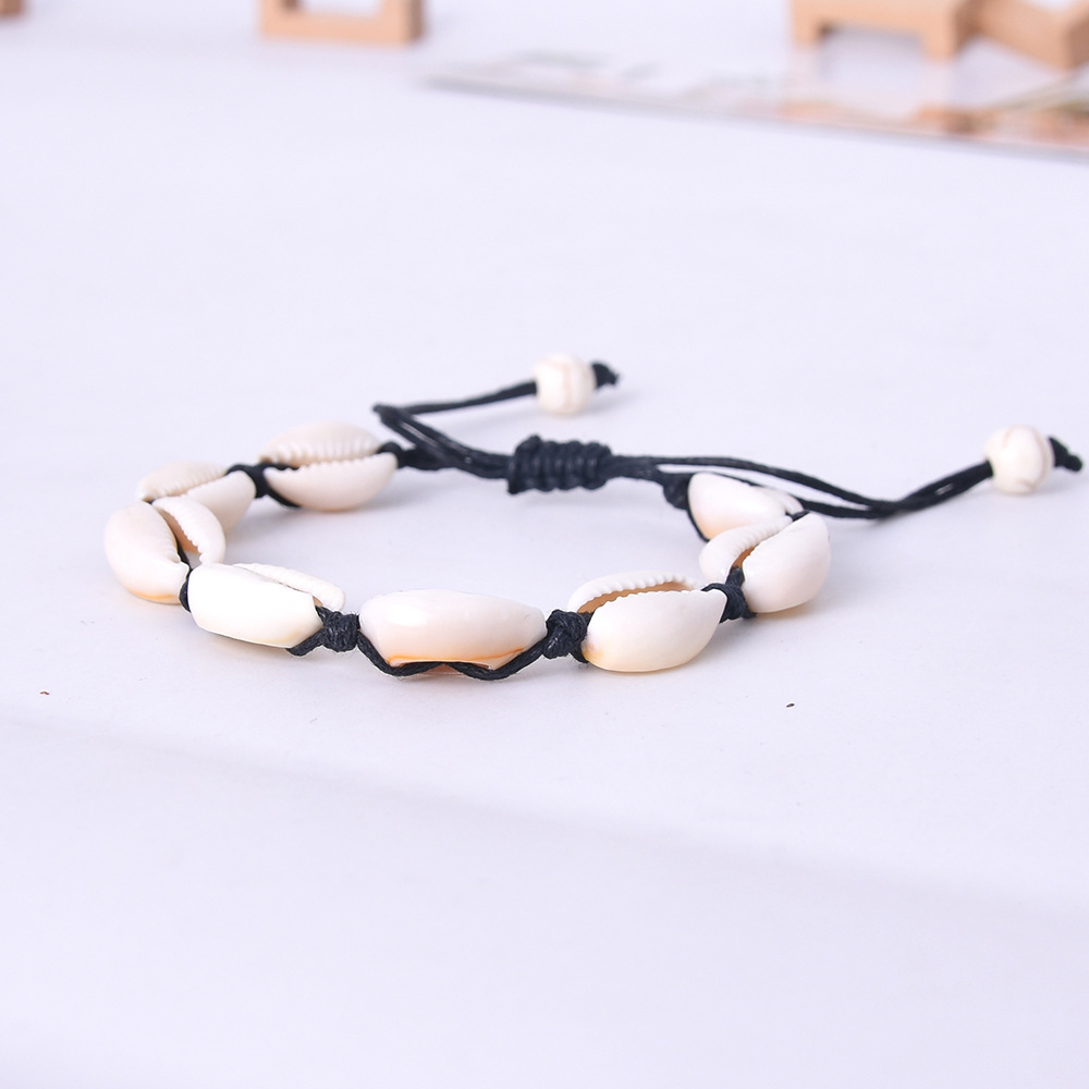 2PCS Schmuck Muschel handgewebt personalisierte Armband böhmischen Stil kreative Handarbeit_voghion.com