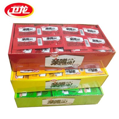 卫龙亲嘴烧辣条100片散称1000g大刀肉香辣大小面筋素食零食大礼包