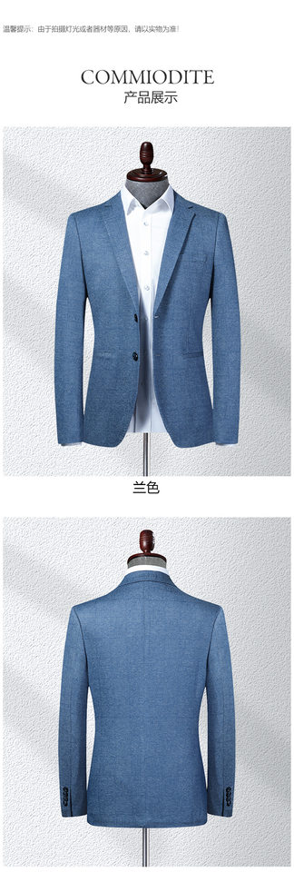 Áo vest nam dệt kim co giãn dáng ôm, tay dài, cổ vest một hàng hai nút — Màu xanh, Màu xám chi tiết 9