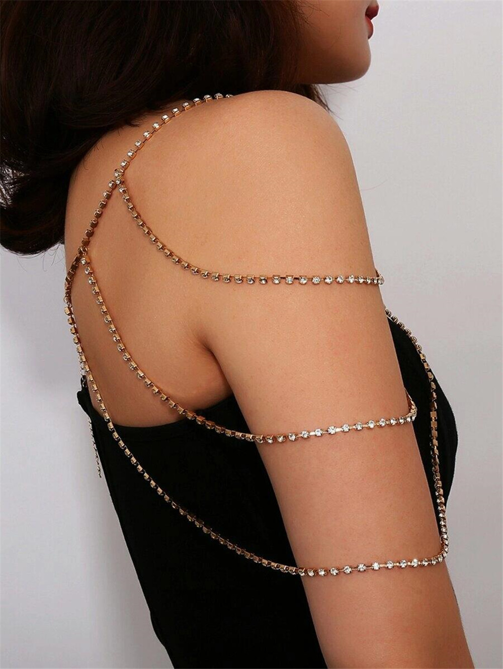 Metal Rhinestone Body Chain NSXYA114707