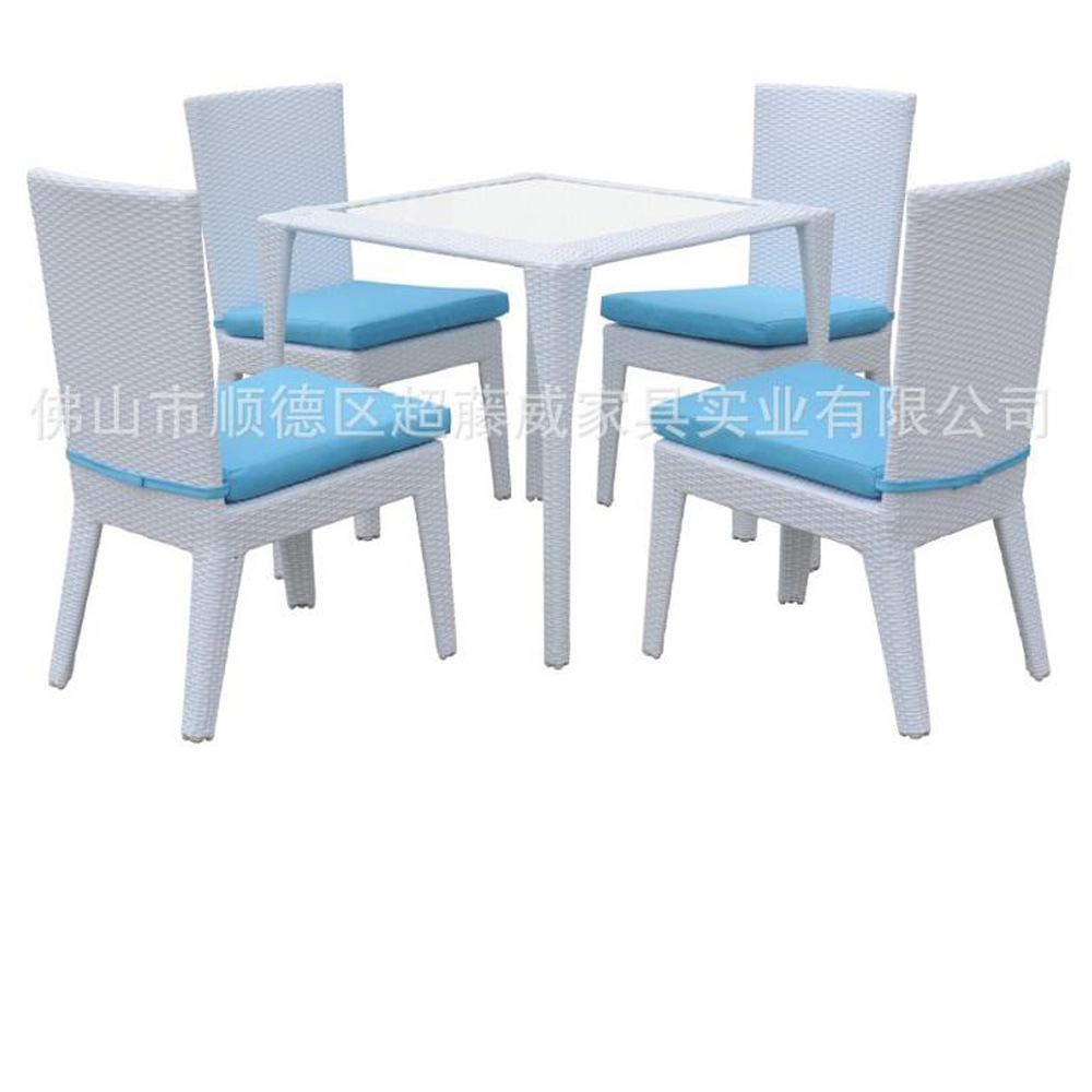 藤编桌椅 室内休闲藤椅 酒店餐厅咖啡厅 PE仿藤餐桌椅 户外家具|ru