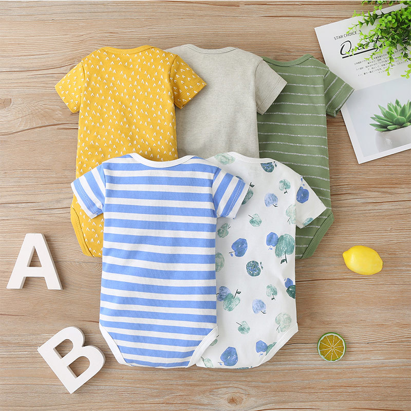 Summer Baby Clothes Cute Fashionable Casual Short-sleeved 5-piece Set display picture 11