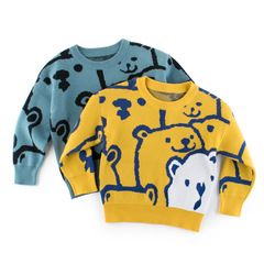 27kids brand children's clothing autumn new 2024 fashionable children's sweaters boys' sweaters wholesale one piece consignment