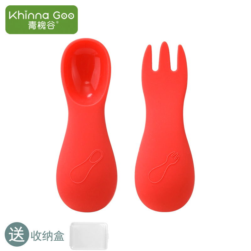 빨간 뚱뚱한 포크 숟가락 배달 (저장 상자)