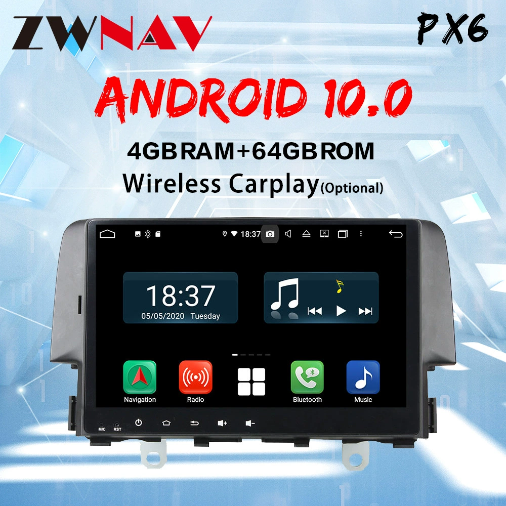 Подходящий для Honda Civic 2016 Android 10 4+64G прямые продажи специальный автомобиль навигация