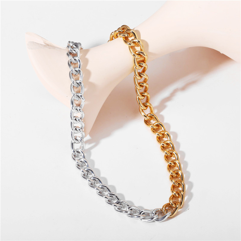 new fashion  creative  thick chain  stitching necklace