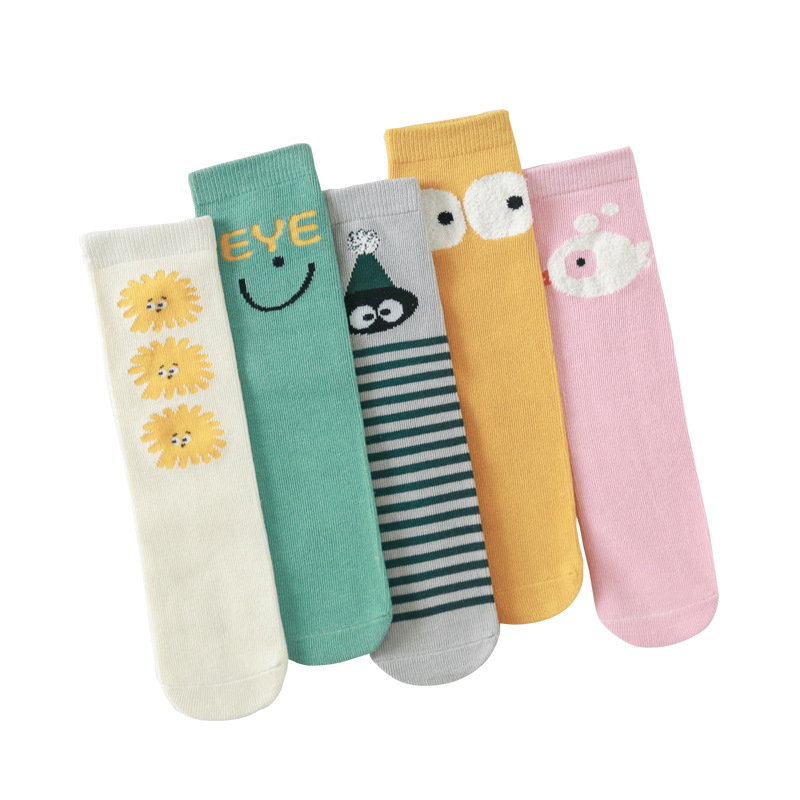 Primavera/verano 2020 nuevos calcetines para niños de dibujos animados lindos calcetines a media pierna calcetines altos para bebés calcetines para niños y niñas