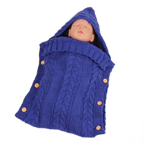 Autumn and winter infant knitted wool sleeping bag, button sleeping bag, photography blanket, stroller sleeping bag, swaddle photography sleeping bag