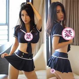 带精美包装情趣内衣水手DS演出舞台服性感低腰分体空姐制服夜店装