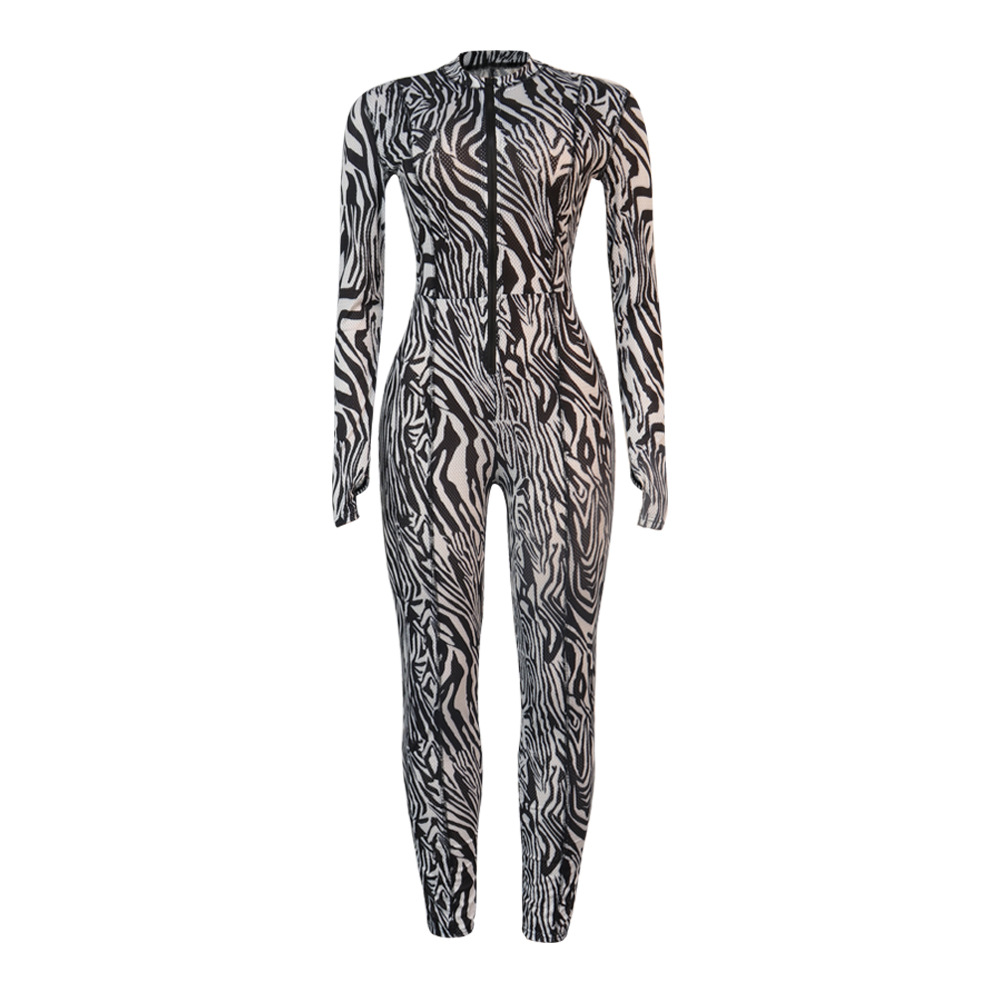 women s Slim Zipper Long Sleeve jumpsuit nihaostyles clothing wholesale NSTYF74237