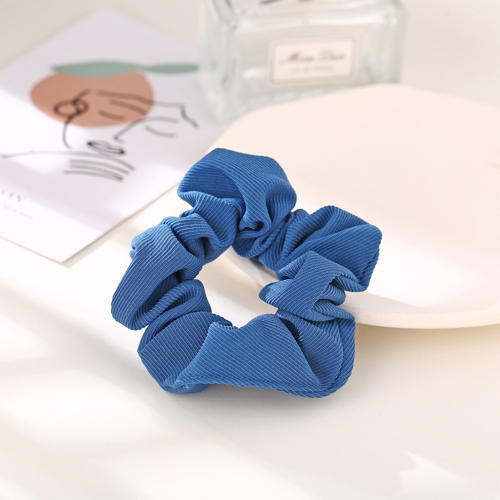 Fashion Hair Scrunchies Retro Hair Rope Ring Solid Color Cloth Hair Tie Hair Rope Wholesale Nihaojewelry display picture 8