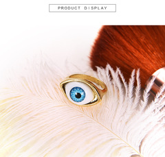 European and American cross-border jewelry simple gold alloy eye ring Yiwu jewelry wholesale