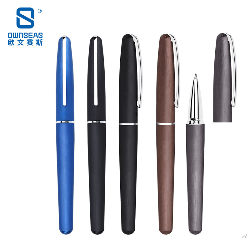 金属宝珠笔定制厂家 商务促销礼品笔 0.5mm黑色签字笔印刷logo 笔