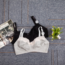 一件代发 无钢圈蕾丝边T扣哺乳内衣棉质吸汗舒适外贸喂奶文胸