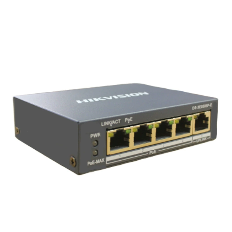 Hikvision 5 Гигабитный сетевой PoE коммутатор DS-3E0505p-E