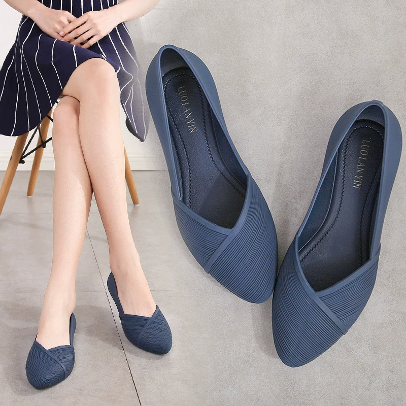 Женские летние модные 2021 новые пляжные туфли с мелким ртом модная пластиковая рабочая обувь в гонконгском стиле, европейские и американские резиновые сапоги