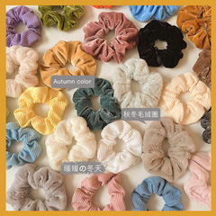 Cute Plush Hairband for Girls, Rabbit Fur Imitation, Large intestine hair tie, Rubber band hair tie, Sweet and Lovely Teen Hairband for Autumn and Winter, Fluffy Ins Hairband