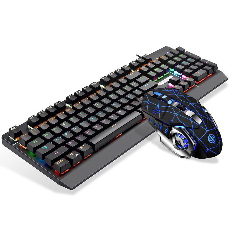 마우스와 키보드 세트 940 블랙 일반 사각형 키 캡 혼합 빛 엘리트 버전 + 게임 마우스