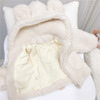 Demi-season children's down jacket suitable for men and women, velvet top, doll, increased thickness, with little bears