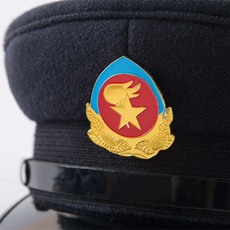 [Special offer sales] Children's somewhere is thickened plus cap emblem large blocking public security security hat PLA hat