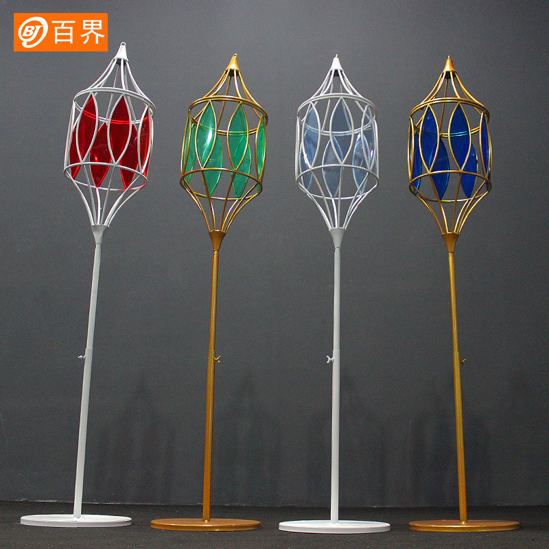 百界2020年新款婚庆装饰道具铁艺摆件批发路引厂家直销工艺品