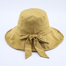 漁夫帽春夏女韓版學生防曬遮陽大檐千鳥格雙面戴護外盆帽可折疊