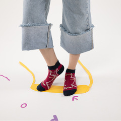 【福利款】春夏時間系列短襪船襪卡通插畫透氣女襪可愛潮襪休