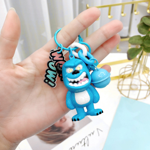 Monsters University Keychain Sound Pendant Big Eyes Cartoon Creative Small Gift Internet Celebrity Car Keychain Pendant