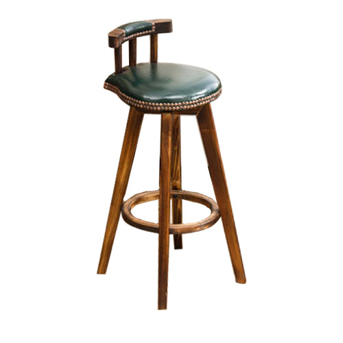 American Retro Carbonized Bar Stool Modern Minimalist Swivel High Leg Stool Bar Chair Home Chair