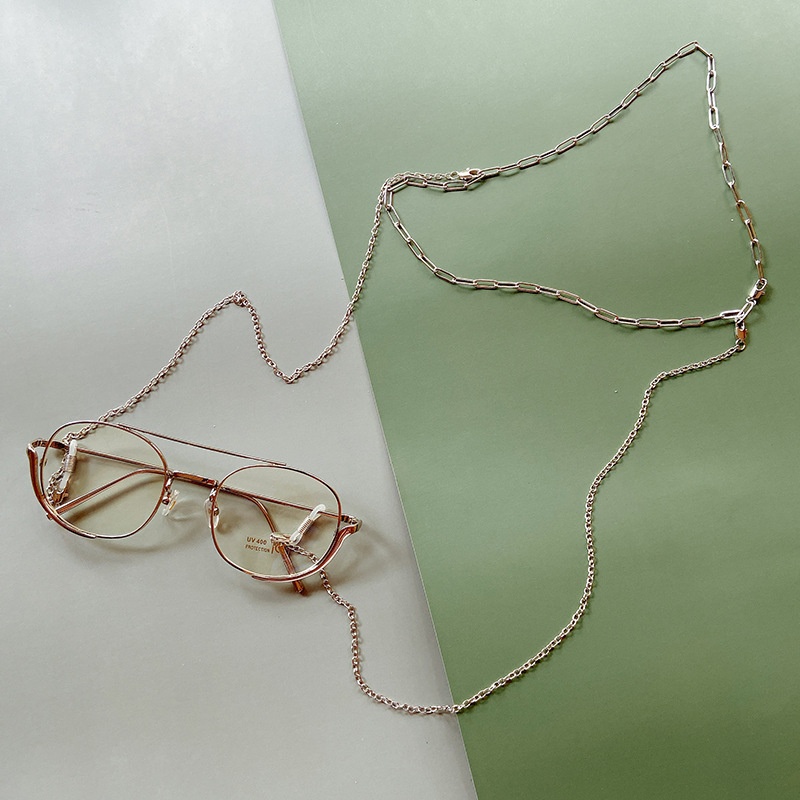 Personalized Fashion Glasses Rope Thick Chain Fashion Necklace Long Chain for Men's and Women's Decoration Trendy Glasses Chain Dual-use