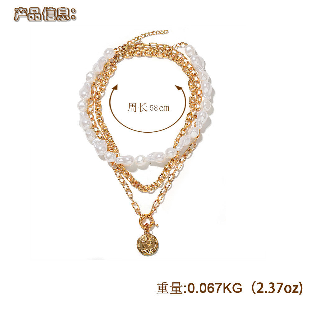 Fashion New Multi-layer  Pearl Necklace  Nihaojewelry Wholesale display picture 1