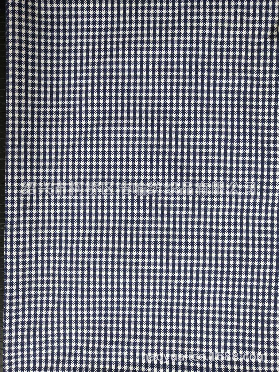 供应涤棉布料格子印花布  斜纹格子围裙桌布台布面料 TC混纺14*14