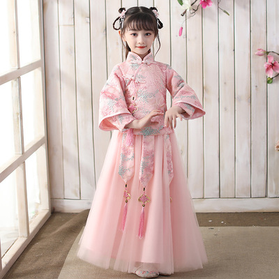 Girl fairy Hanfu Ru skirt children's ancient Tang dress girl fairy ancient child princess  fairy drama cosplay dresses