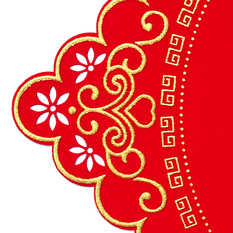 现货无纺布结婚用品门喜绒布创意压床喜婚房装饰布置床头喜字贴大