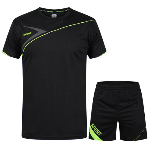 Men's Summer Fitness Short Sleeve Sports Clothes Quick-Drying Loose Casual Running Clothes Plus Size 906