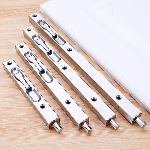 Stainless steel extended concealed bolt, box door bolt, mother door heaven and earth plug, invisible double-open anti-theft door bronze bolt