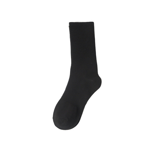 Spring New Cotton Socks Women's Thin JK High Elastic Plain Black White Gray Simple Medium Long Socks For Men Dropshipping