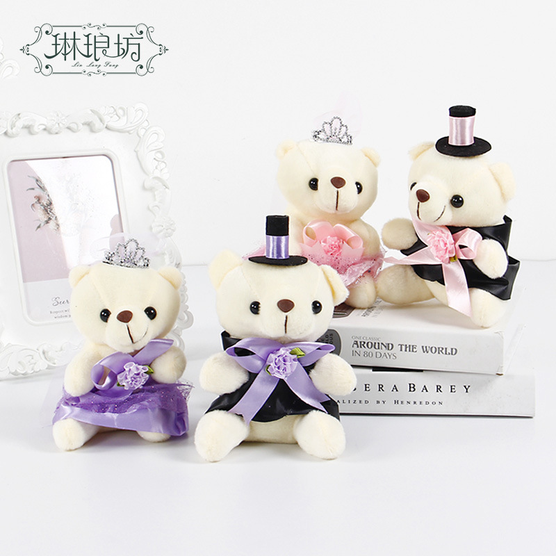 [Oferta Especial] Osos de Peluche para Pareja de Novios, Osos de Peluche con Vestido de Novia, Muñecos de Dibujos Animados para Ramo, Celebración de Boda image 5