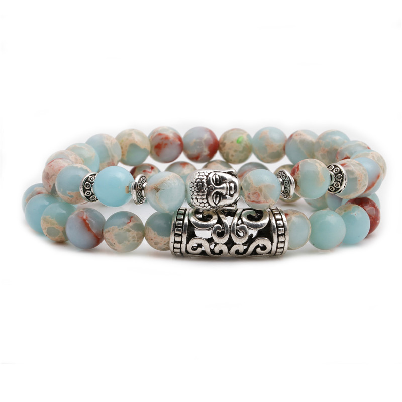 Fashion Owl Buddha Head Elbow Set Bracelet Lion Head Ghost Beaded Bracelet display picture 19