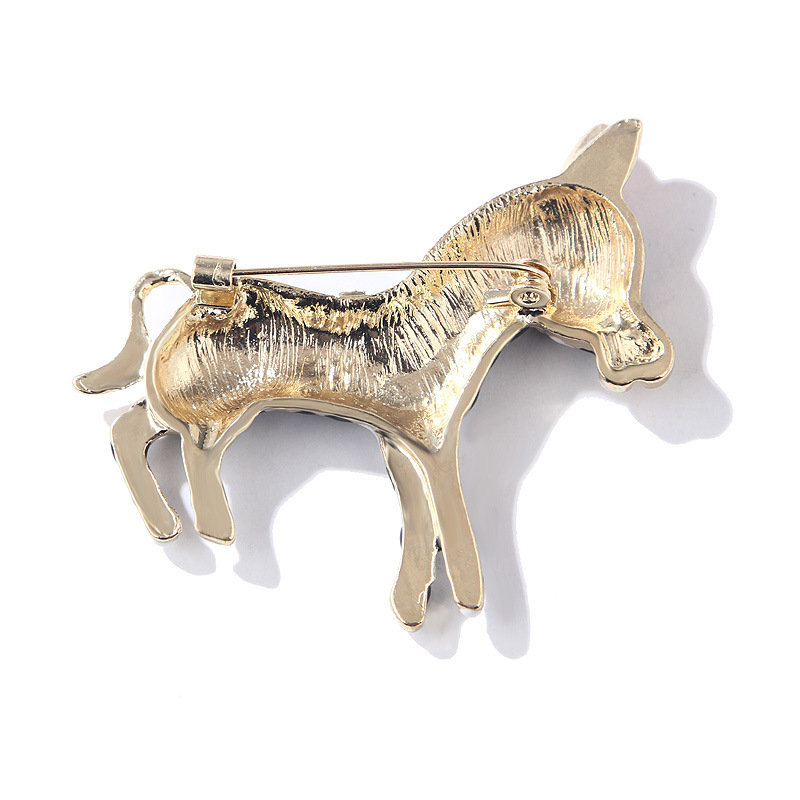 broche de cavalo branco preto estilo antigo feito à mão esmalte gotejamento temperamento moda gotejamento óleo pino broche jóias_voghion.com
