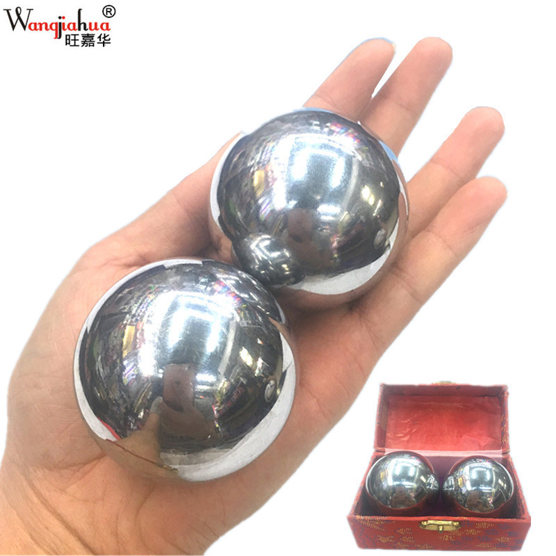 Baoding Iron ball solid hollow steel ball Bodybuilding Handball Middle-aged and elderly people Healthcare massage Hand turn the ball 53mm Cross-border money