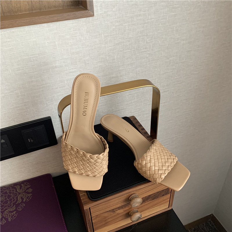 spring and summer woven high-heeled sandals  NSHU29785