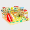 196平方儿童淘气堡幼儿园大滑梯室内儿童亲子餐厅游乐场厂家直供|ms