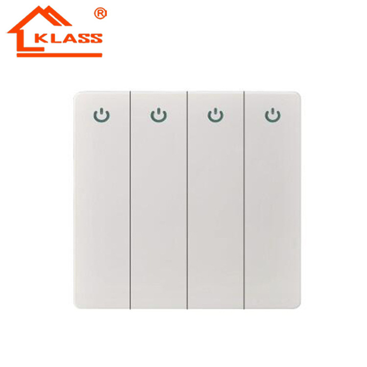 外销出口英式开关86型白色pc四开单控开关墙壁开关
