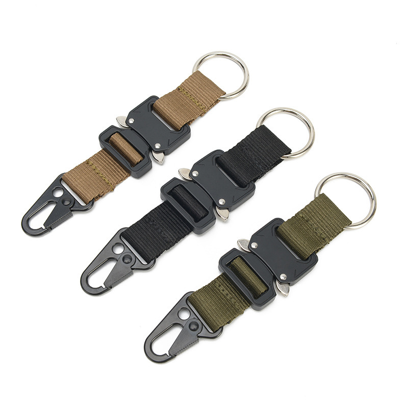 Outdoor Tactical Cobra Buckle Nylon Ribbon Hanger Keychain Tactical Climbing Buckle Eagle Buckle molle