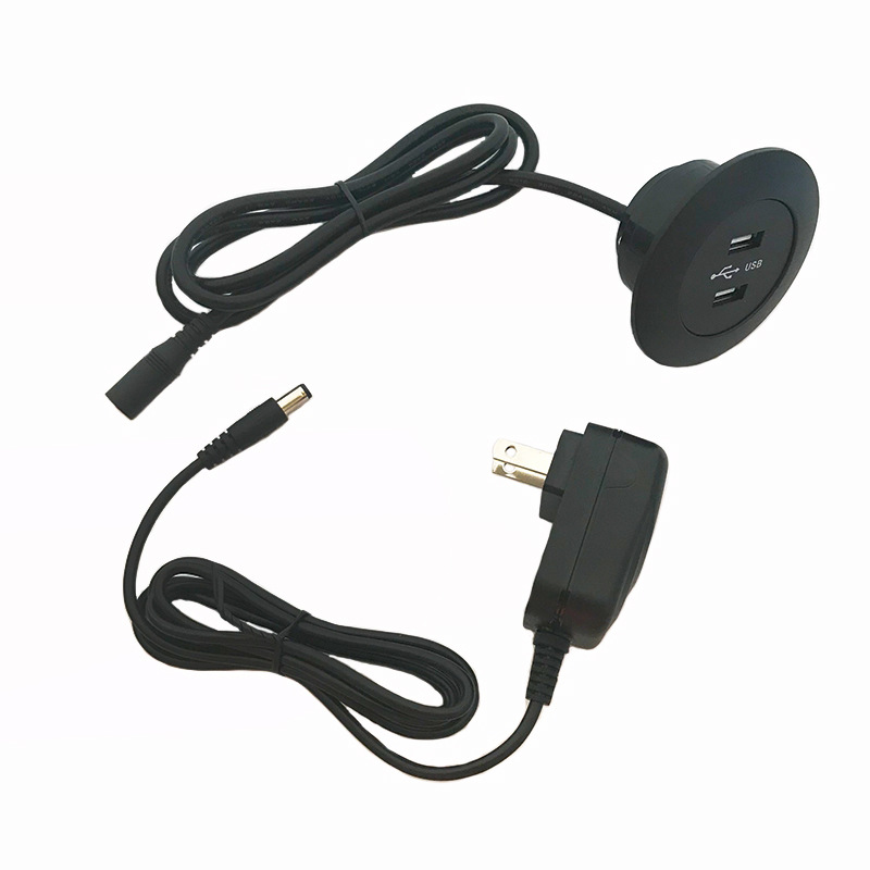 家具内置安装5V2A 手机充电器 美标认证手机通用USB充电器 美标