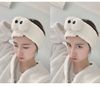 Cute comfortable headband for face washing, scarf for pregnant with velcro, hair accessory, Korean style